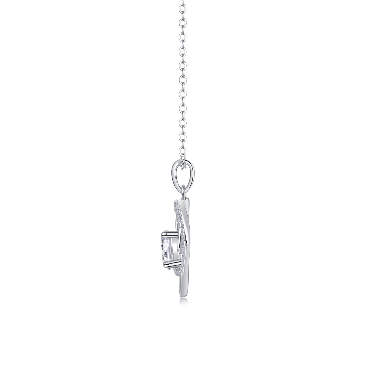 Double Heart Moissanite Necklace – Sterling Silver Love Pendant | Zariah Gold™