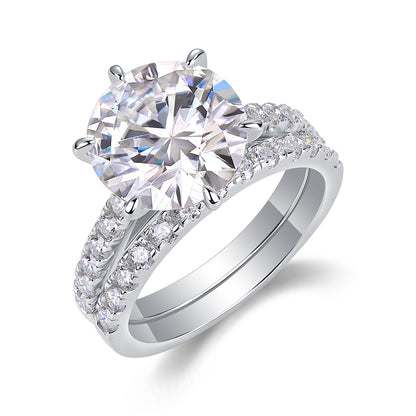Brilliant Moissanite Bridal Set – Elegant 925 Silver Finish | Zariah Gold™