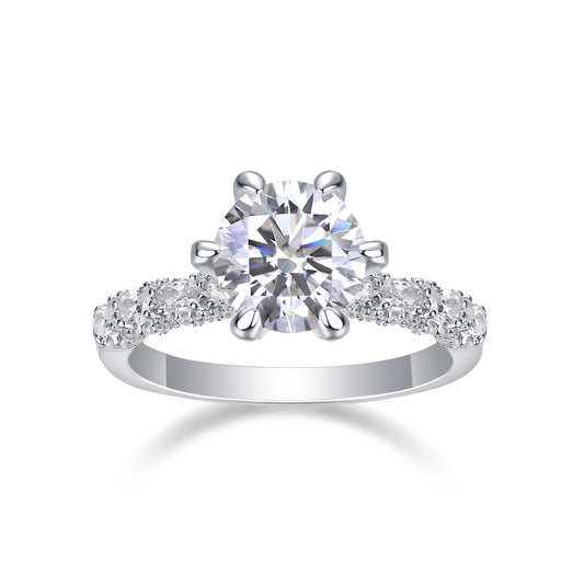 Brilliant Moissanite Solitaire Ring – 925 Silver Sparkle | Zariah Gold™