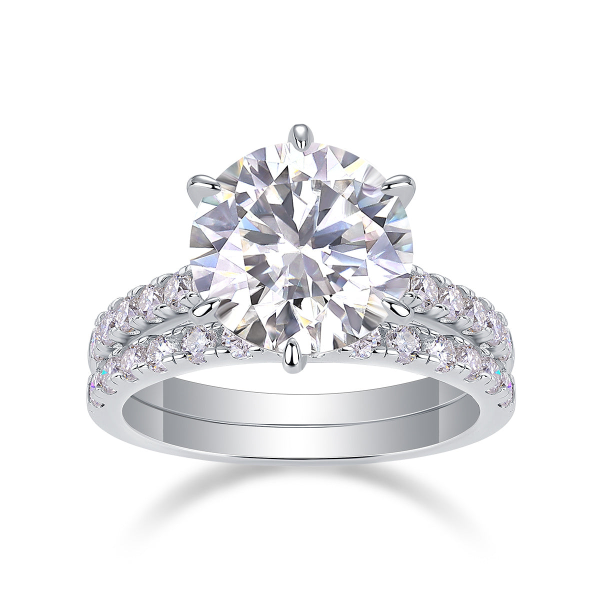 Brilliant Moissanite Bridal Set – Elegant 925 Silver Finish | Zariah Gold™