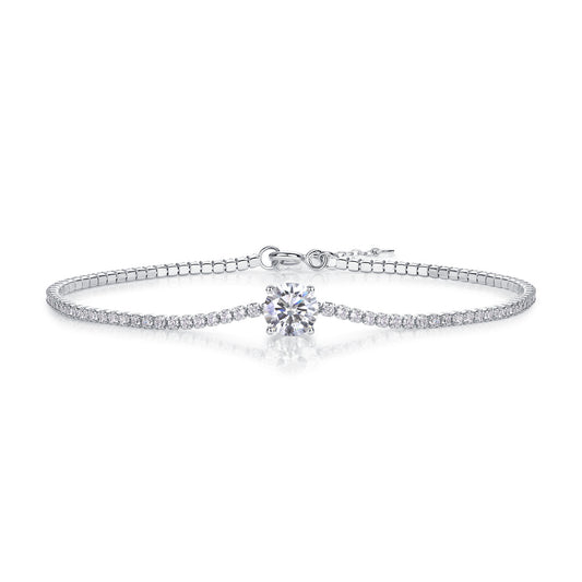 Dawn Radiance Moissanite Tennis Bracelet in 925 Silver | Zariah Gold™